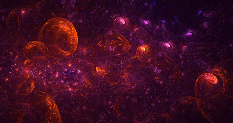 3D manual rendering abstract technology fractal background