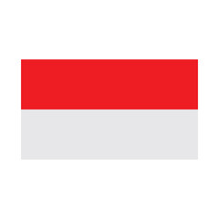 Indonesian flag icon vector