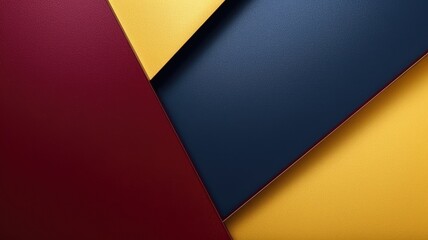 The abstract background of metal texture with empty space in navy blue, golden yellow, and deep red...