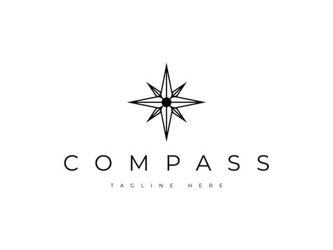 creative compass star logo design