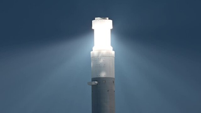 Closeup of the World's tallest Concentrated Solar Power tower in Dubai, United Arab Emirates