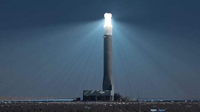 The World's tallest Concentrated Solar Power tower in Dubai, United Arab Emirates