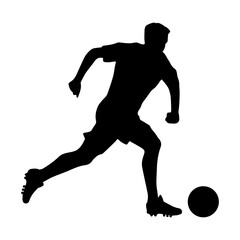 Soccer football player vector silhouette