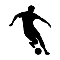 Soccer football player vector silhouette