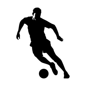 recommend clip art: Soccer football player vector silhouette