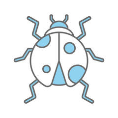 Lady bug icon vector on trendy design