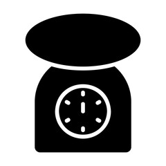 kitchen scale glyph icon