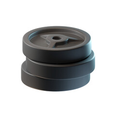 cap barbell 3d icon illustration