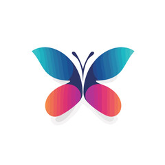 Butterfly logo design template. Vector illustration