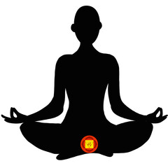 Root Chakra Human - Muladhar chakra  is located at the base of the spine. It is associated color red and earth element.