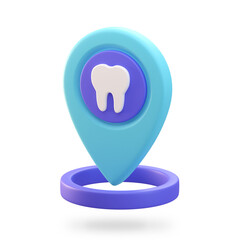 Tooth 3d icon illustration
