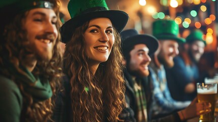 young people celebrating st patrick's day