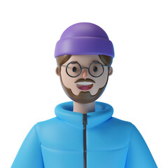 3d male cartoon character avatar