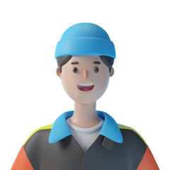 3d male cartoon character avatar