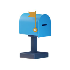 Mailbox 3d icon illustration