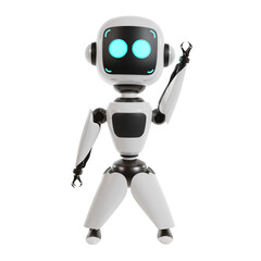 Cute robot 3d illustration render