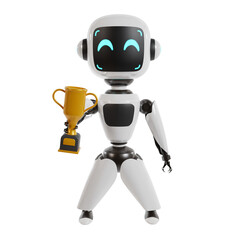 Cute robot 3d illustration render