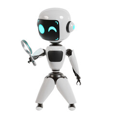 Cute robot 3d illustration render