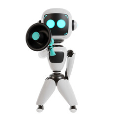 Cute robot 3d illustration render