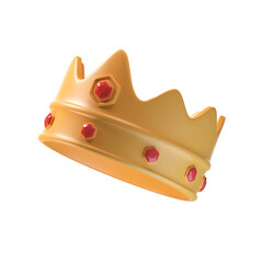 Crown 3d icon illustration