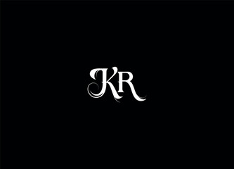 KR  initial logo design and creative logo