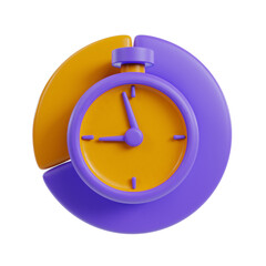 Time management 3d icon render