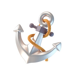 Anchor 3d illustration icon