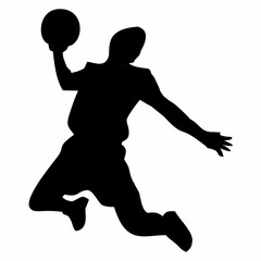 Fototapeta na wymiar silhouette of person playing basketball