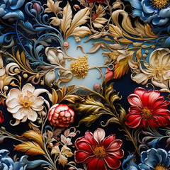 Floral pattern design , Printing Textile.