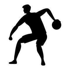 silhouette of person playing basketball