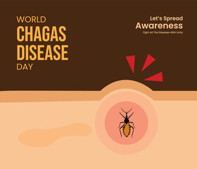 World Chagas Disease Day, banner, poster, social media post, vector illustration, awareness, April 14, World parasite Day, international, typography, banner, brochure, flyer, American Trypanosomiasis