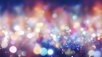 Obraz na płótnie Canvas Vibrant bokeh glitter: abstract blurred background for celebrations – birthday, anniversary, wedding, new year's, christmas