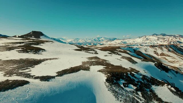 Bird's-eye view from the heart of the Andes, straddling the Argentina-Chile border.