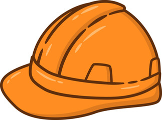 Yellow Construction Safety Helmet, Labor Day Icon