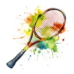 Tennis Illustration, Generative Ai