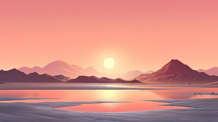 sunrise with complete lakes