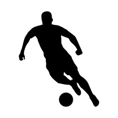 Soccer football player vector silhouette © Minh Do