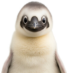 Baby emperor penguin isolated on transparent background. PNG