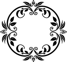 Luxury Circle Flourishes Frame