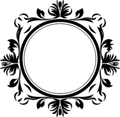 Luxury Circle Flourishes Frame