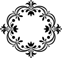Luxury Circle Flourishes Frame