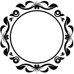 Luxury Circle Flourishes Frame