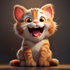 cat with black background