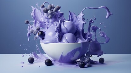 Violet Blue ice cream Splash