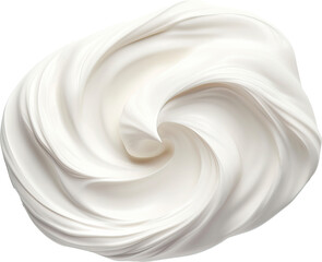 Cream texture stroke isolated on transparent background. PNG