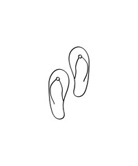 slipper hand draw icon, vector best line icon.