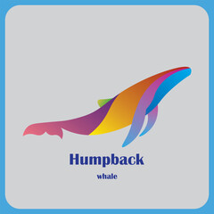 Humpback whale logo vector design