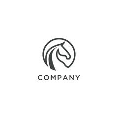Modern horse logo design 