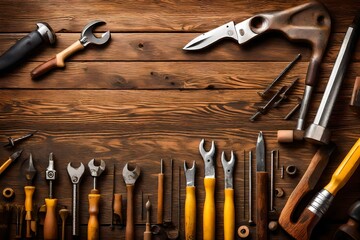 tools on wood - Powered by Adobe