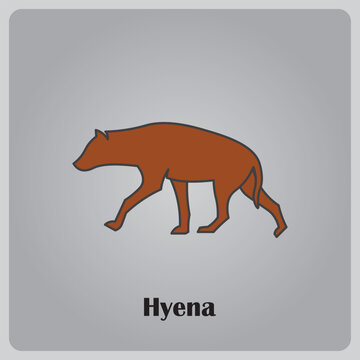 Hyena animal logo vector design.